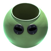 Green ball with two vacuum holsters